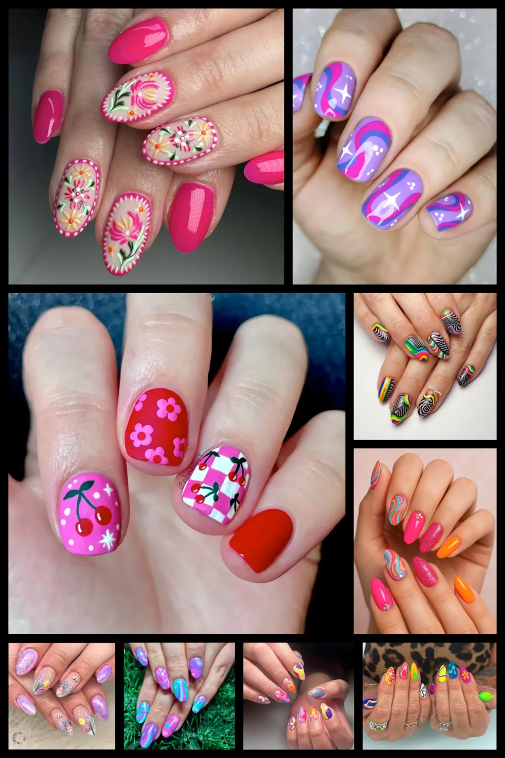 These vibrant nails are made for colour lovers 🌈 Think neon accents, rainbow swirls, floral art, and fun designs that stand out. Perfect inspo for your next salon visit or DIY set.
#vibrantnails #colorfulnails #nailartinspo #boldnaildesigns #funails 💅✨