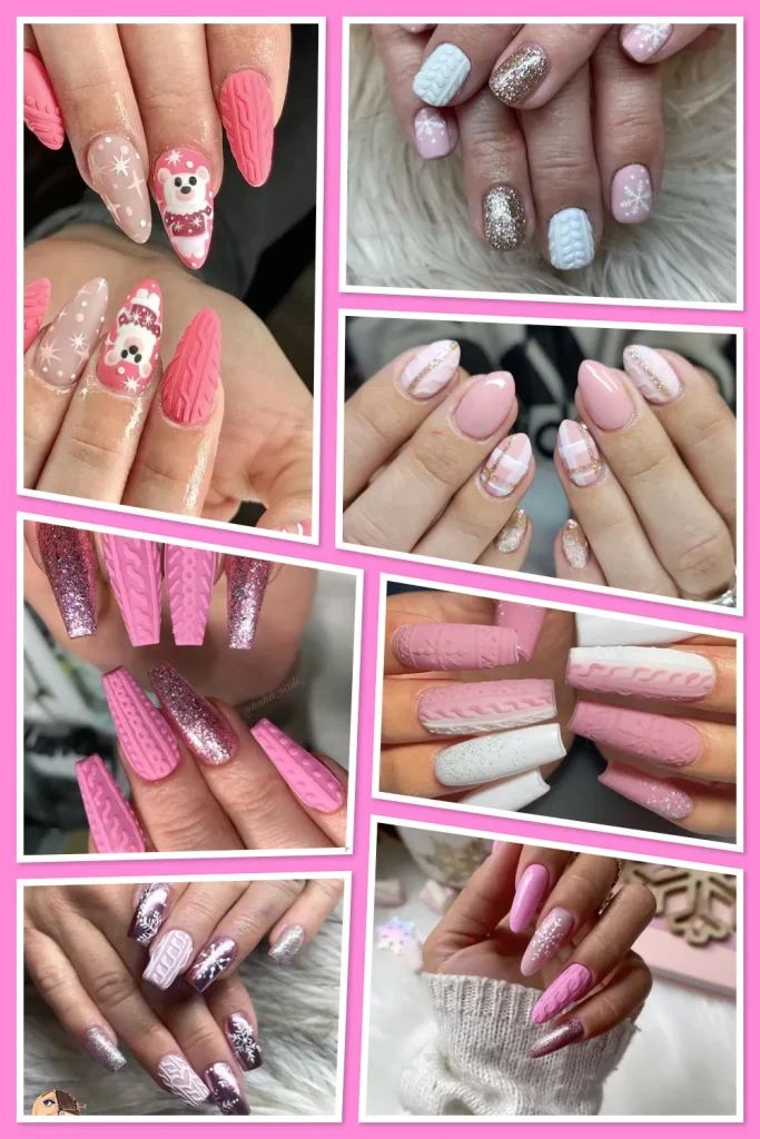 Pink Sweater Nails 2025 – On-Trend Winter Nail Looks to Offer This Year 🎀Looking for cozy inspo? These winter sweater nail designs feature light pink winter nails, sparkly knits, and short sweater nail ideas your clients will adore. Don’t forget to follow the incredible nail artists behind these looks! ❄️✨